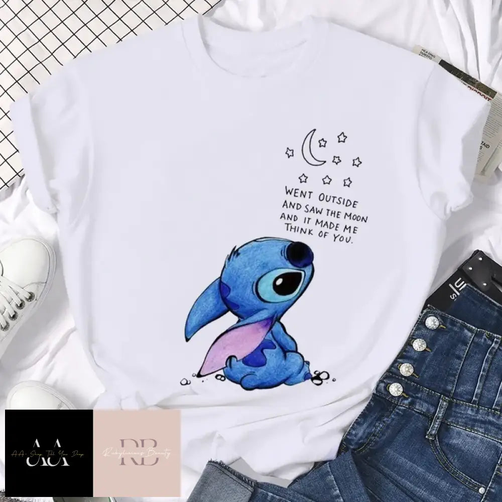 Stitch 'Went outside'  - T-shirt Women