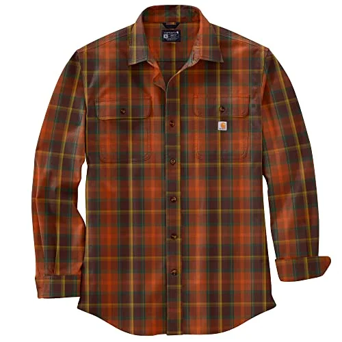 Carhartt 105439 Men's Loose Fit Heavyweight Flannel Long-Sleeve Plaid Shirt