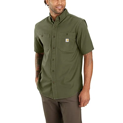 Carhartt 103555 Men's Rugged Flex Relaxed Fit Midweight Canvas Short-Sleeve Shirt