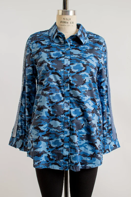 Blue Camo Big Shirt